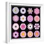 Big Collection of Various Pink Pattern Flowers-tr3gi-Framed Art Print