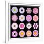 Big Collection of Various Pink Pattern Flowers-tr3gi-Framed Art Print