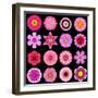 Big Collection of Various Purple Pattern Flowers-tr3gi-Framed Art Print