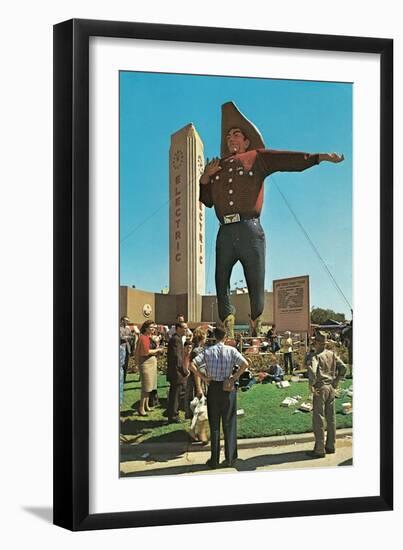 Big Cowboy Statue-null-Framed Art Print