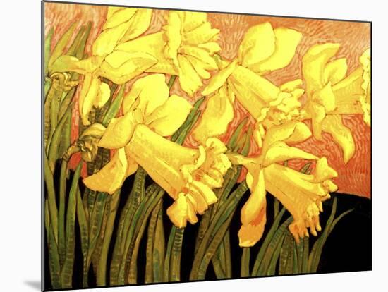 Big Daffodils-John Newcomb-Mounted Giclee Print