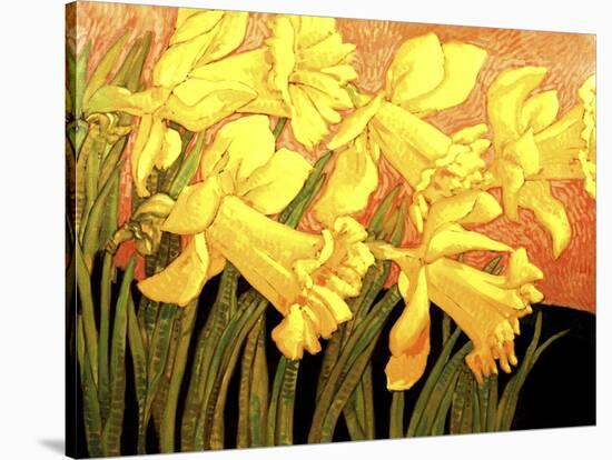 Big Daffodils-John Newcomb-Stretched Canvas