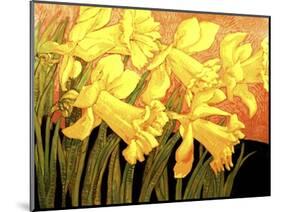 Big Daffodils-John Newcomb-Mounted Giclee Print