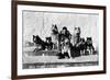 Big Delta, Alaska - Mary Hansen and Siberian Huskies-Lantern Press-Framed Art Print