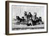 Big Delta, Alaska - Mary Hansen and Siberian Huskies-Lantern Press-Framed Art Print