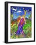 Big Diva Angel and Moon-Wyanne-Framed Giclee Print