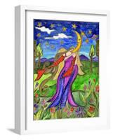 Big Diva Angel and Moon-Wyanne-Framed Giclee Print