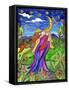 Big Diva Angel and Moon-Wyanne-Framed Stretched Canvas