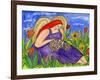 Big Diva Angel Comforting Kitty Cat-Wyanne-Framed Giclee Print