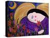 Big Diva Angel with Flowers-Wyanne-Stretched Canvas