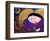 Big Diva Angel with Flowers-Wyanne-Framed Giclee Print