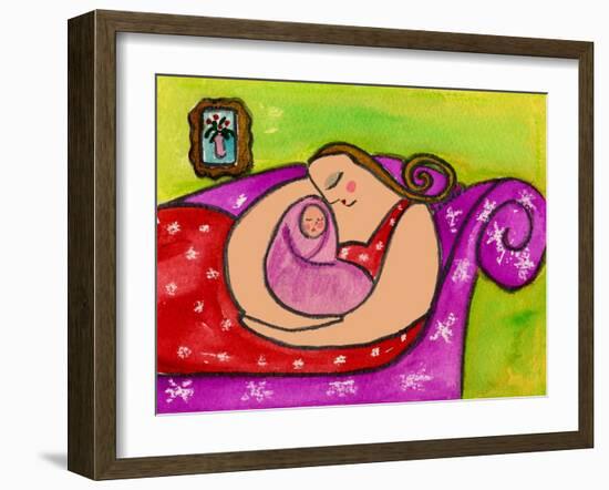 Big Diva Asleep with Baby-Wyanne-Framed Giclee Print