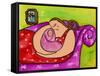 Big Diva Asleep with Baby-Wyanne-Framed Stretched Canvas