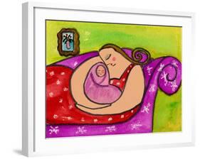 Big Diva Asleep with Baby-Wyanne-Framed Giclee Print