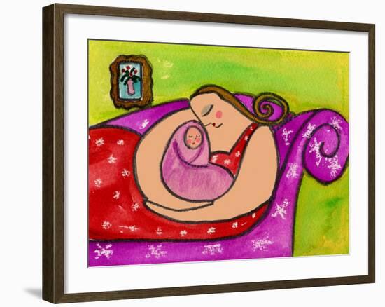 Big Diva Asleep with Baby-Wyanne-Framed Giclee Print