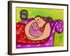 Big Diva Asleep with Baby-Wyanne-Framed Giclee Print