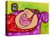 Big Diva Asleep with Baby-Wyanne-Stretched Canvas