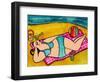 Big Diva at the Beach-Wyanne-Framed Premium Giclee Print