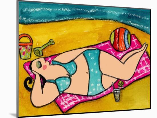 Big Diva at the Beach-Wyanne-Mounted Giclee Print