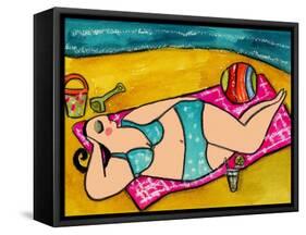 Big Diva at the Beach-Wyanne-Framed Stretched Canvas