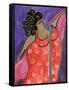 Big Diva Blues Singer-Wyanne-Framed Stretched Canvas