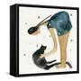 Big Diva Cat Scratch-Wyanne-Framed Stretched Canvas