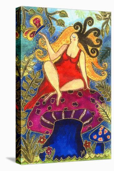 Big Diva Fairy on Mushroom-Wyanne-Stretched Canvas