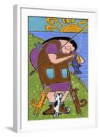 Big Diva Fishing with Cats-Wyanne-Framed Giclee Print