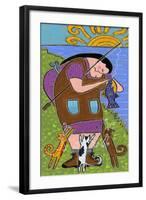 Big Diva Fishing with Cats-Wyanne-Framed Giclee Print