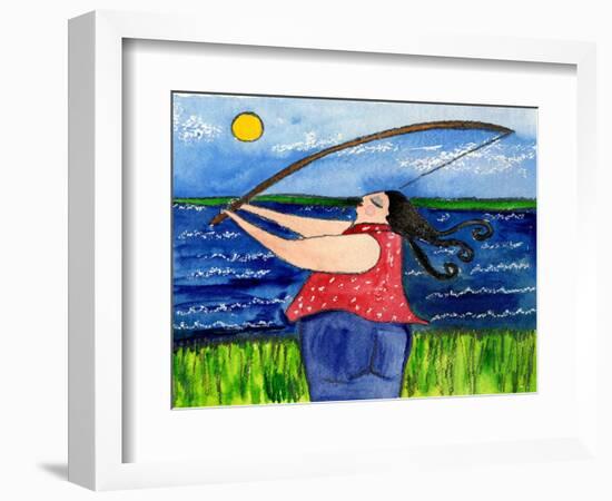 Big Diva Fishing-Wyanne-Framed Giclee Print