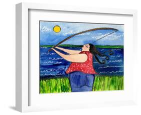 Big Diva Fishing-Wyanne-Framed Giclee Print