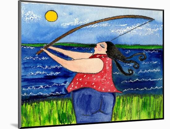 Big Diva Fishing-Wyanne-Mounted Giclee Print