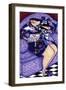 Big Diva in Kimono with Kitty-Wyanne-Framed Giclee Print