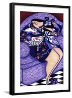Big Diva in Kimono with Kitty-Wyanne-Framed Giclee Print