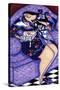 Big Diva in Kimono with Kitty-Wyanne-Stretched Canvas