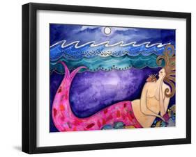 Big Diva Keeper of the Shells Mermaid-Wyanne-Framed Giclee Print