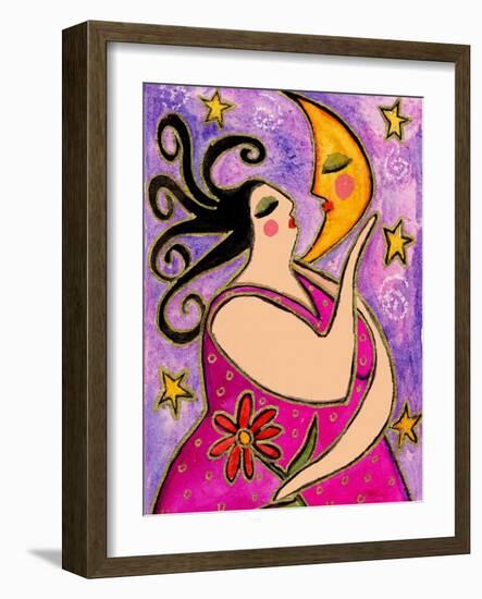 Big Diva Kissing the Moon-Wyanne-Framed Giclee Print