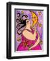 Big Diva Kissing the Moon-Wyanne-Framed Giclee Print