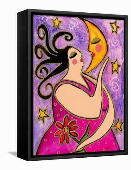 Big Diva Kissing the Moon-Wyanne-Framed Stretched Canvas