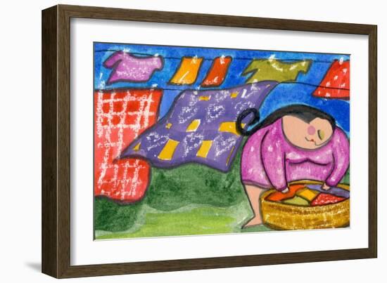 Big Diva Laundry Day-Wyanne-Framed Giclee Print