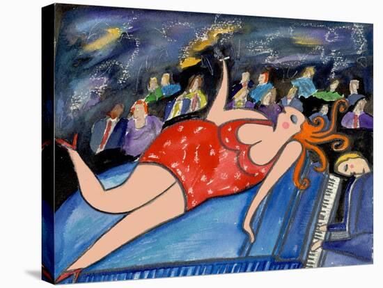 Big Diva Lounge Singer-Wyanne-Stretched Canvas