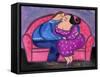 Big Diva Love on a Loveseat-Wyanne-Framed Stretched Canvas