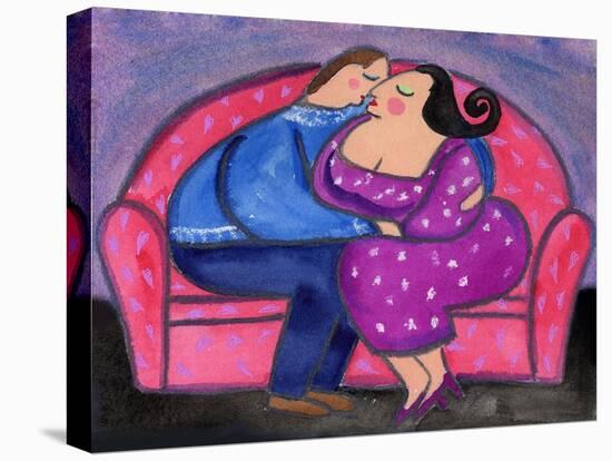 Big Diva Love on a Loveseat-Wyanne-Stretched Canvas