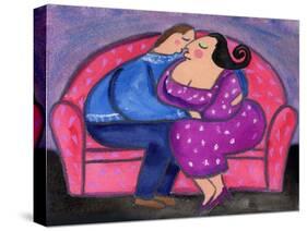 Big Diva Love on a Loveseat-Wyanne-Stretched Canvas