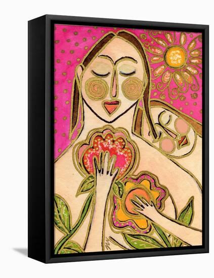 Big Diva Love's Secret Flowers-Wyanne-Framed Stretched Canvas