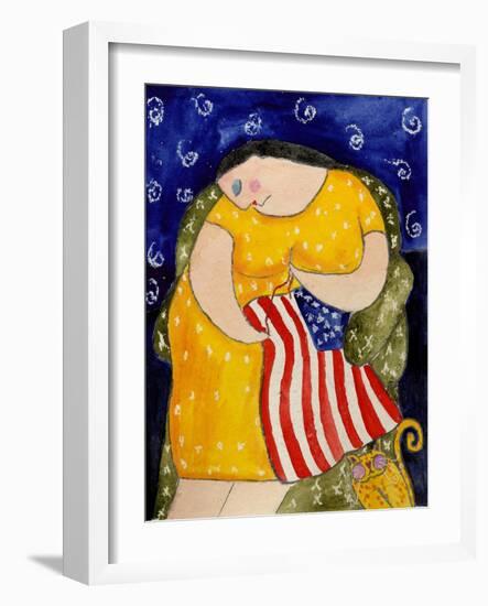 Big Diva Mending Our Flag-Wyanne-Framed Giclee Print