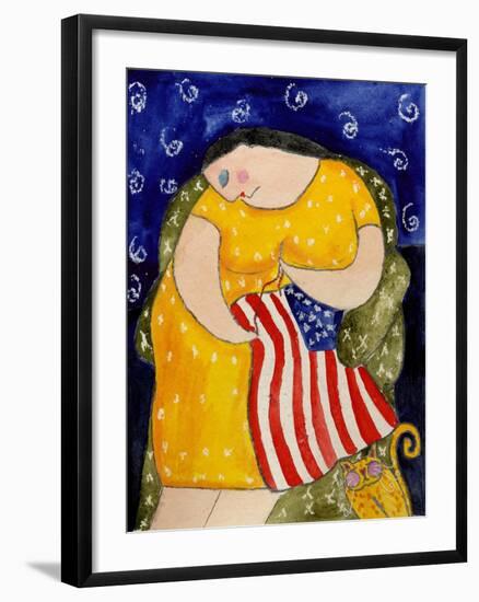 Big Diva Mending Our Flag-Wyanne-Framed Giclee Print