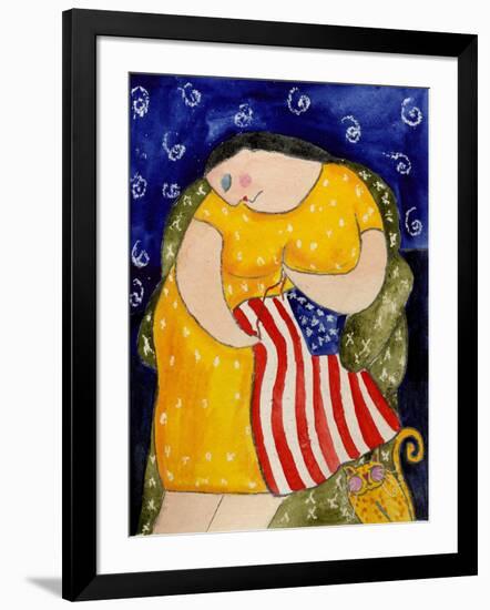 Big Diva Mending Our Flag-Wyanne-Framed Giclee Print