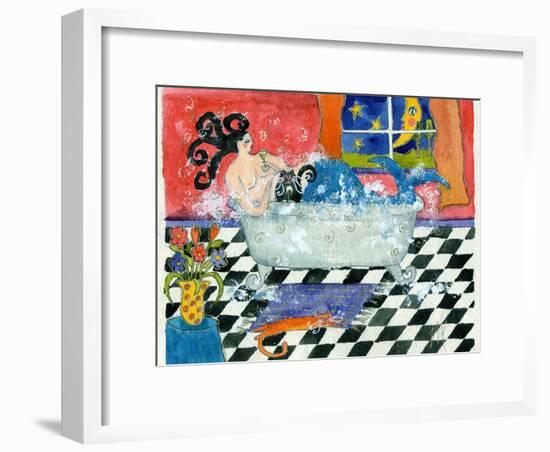 Big Diva Mermaid Bubble Bath-Wyanne-Framed Giclee Print