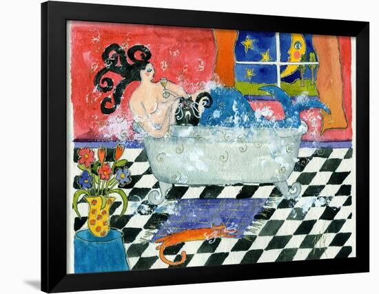 Big Diva Mermaid Bubble Bath-Wyanne-Framed Giclee Print